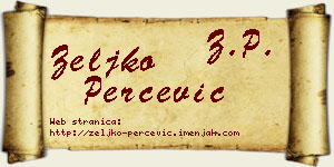 Željko Perčević vizit kartica